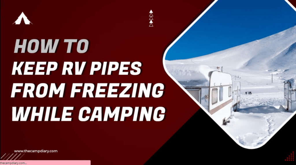 How can I keep RV pipes from freezing while driving?
